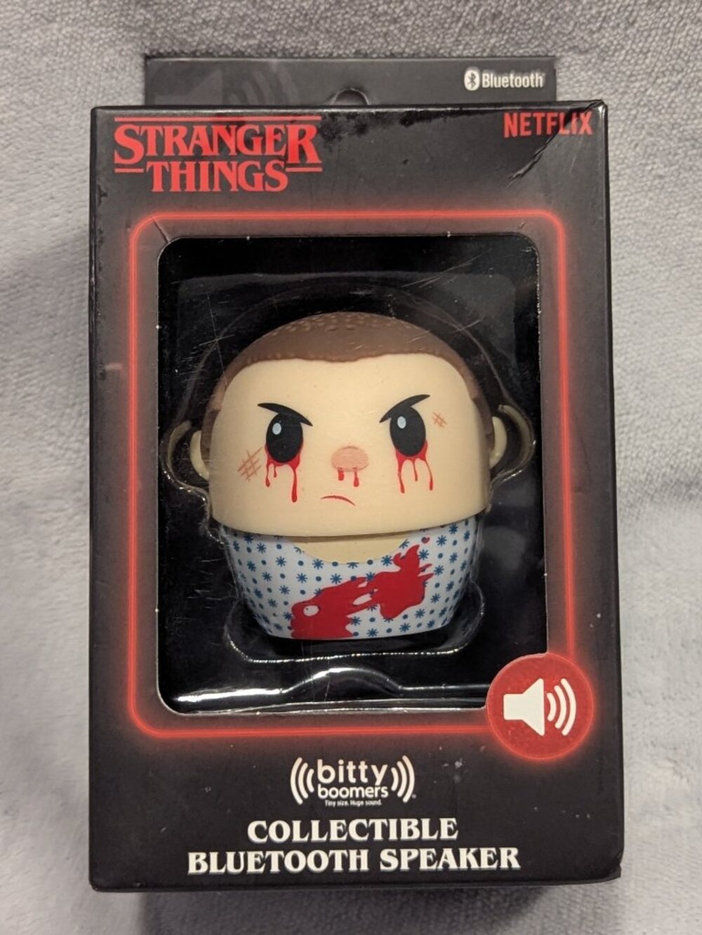 NIB Bitty Boomers Stranger Things Portable Bluetooth Speaker - Eleven